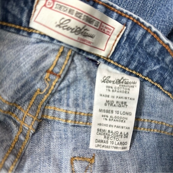 Vintage Levi’s Jeans Women’s Straight Leg Blue Denim Cotton W 28 Long Tall - Picture 7 of 10